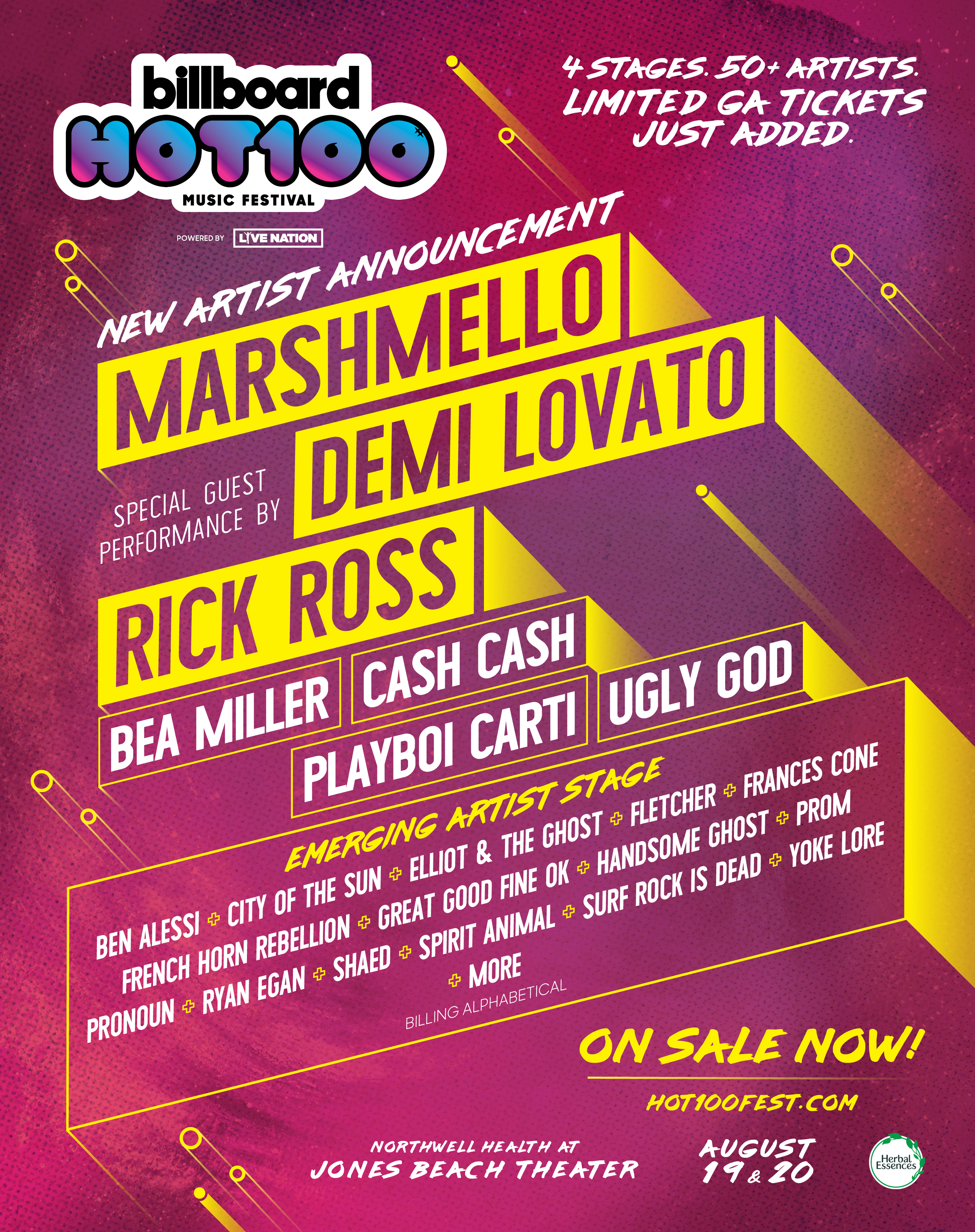 Rick Ross, Marshmello & More Join Hot 100 Music Festival Lineup