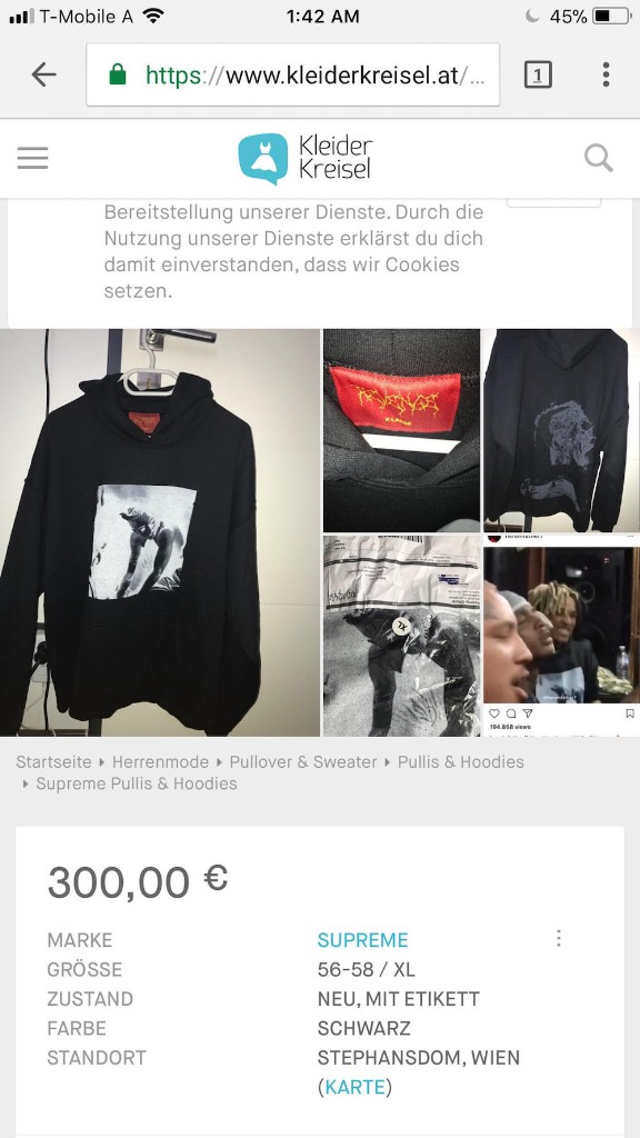 xxxtentacion supreme hoodie