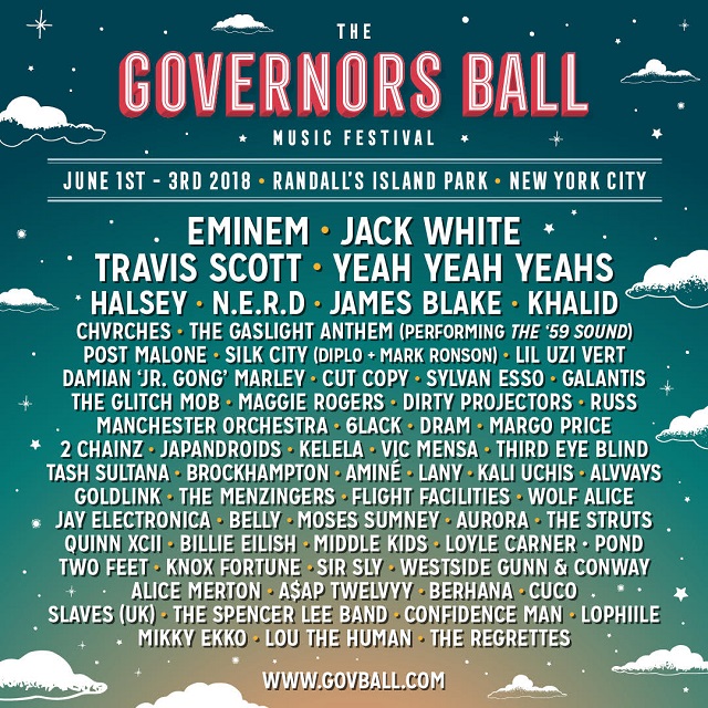 Governors Ball 2018: Eminem, Jack White, Yeah Yeah Yeahs to Headline