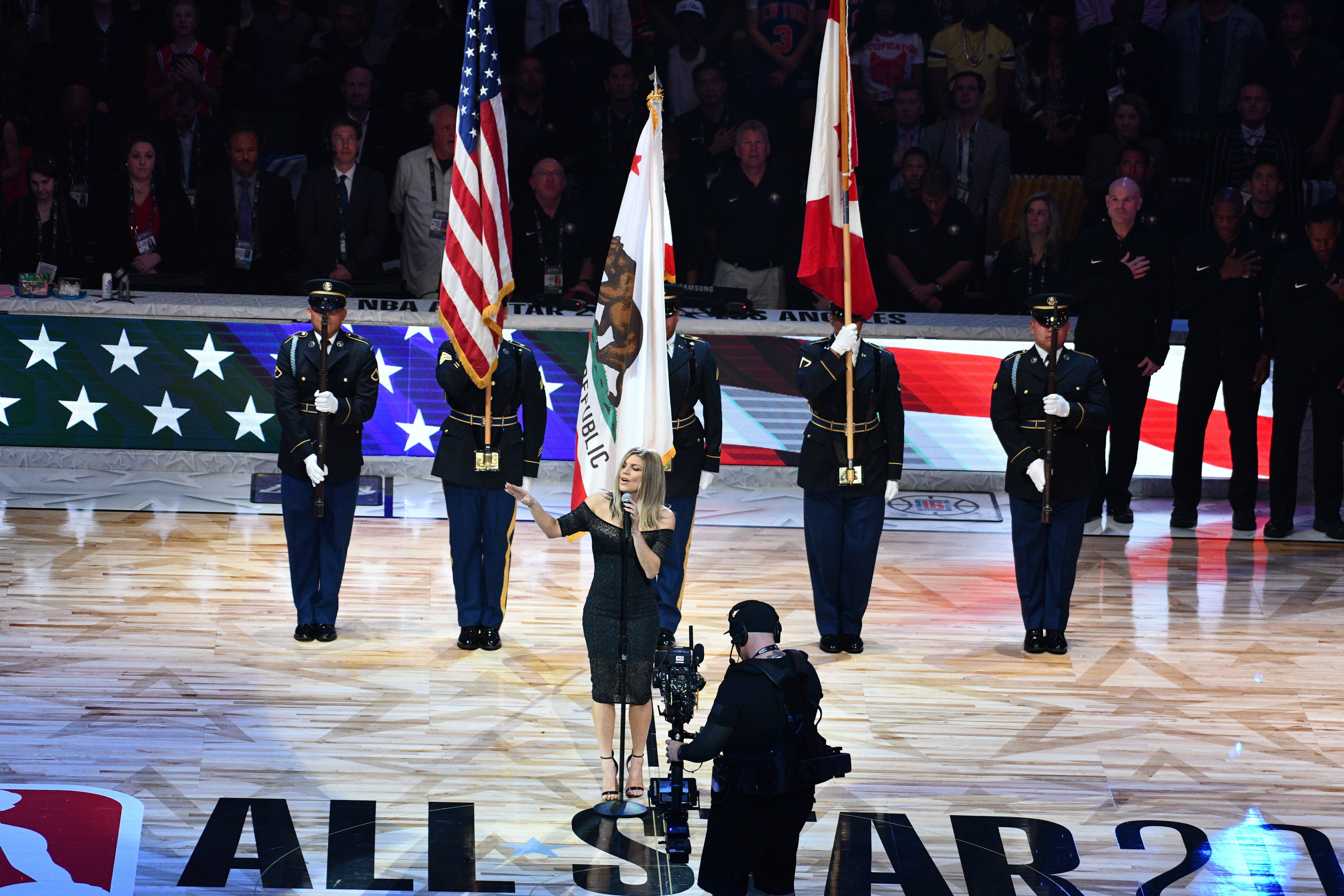 Watch Fergie's Bizarrely Awful National Anthem Performance at the NBA All-Star Game