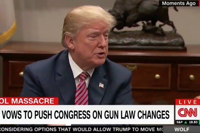 Trump backs arming teachers in wake of Florida school massacre Trump backs arming teachers in wake of Florida school massacre