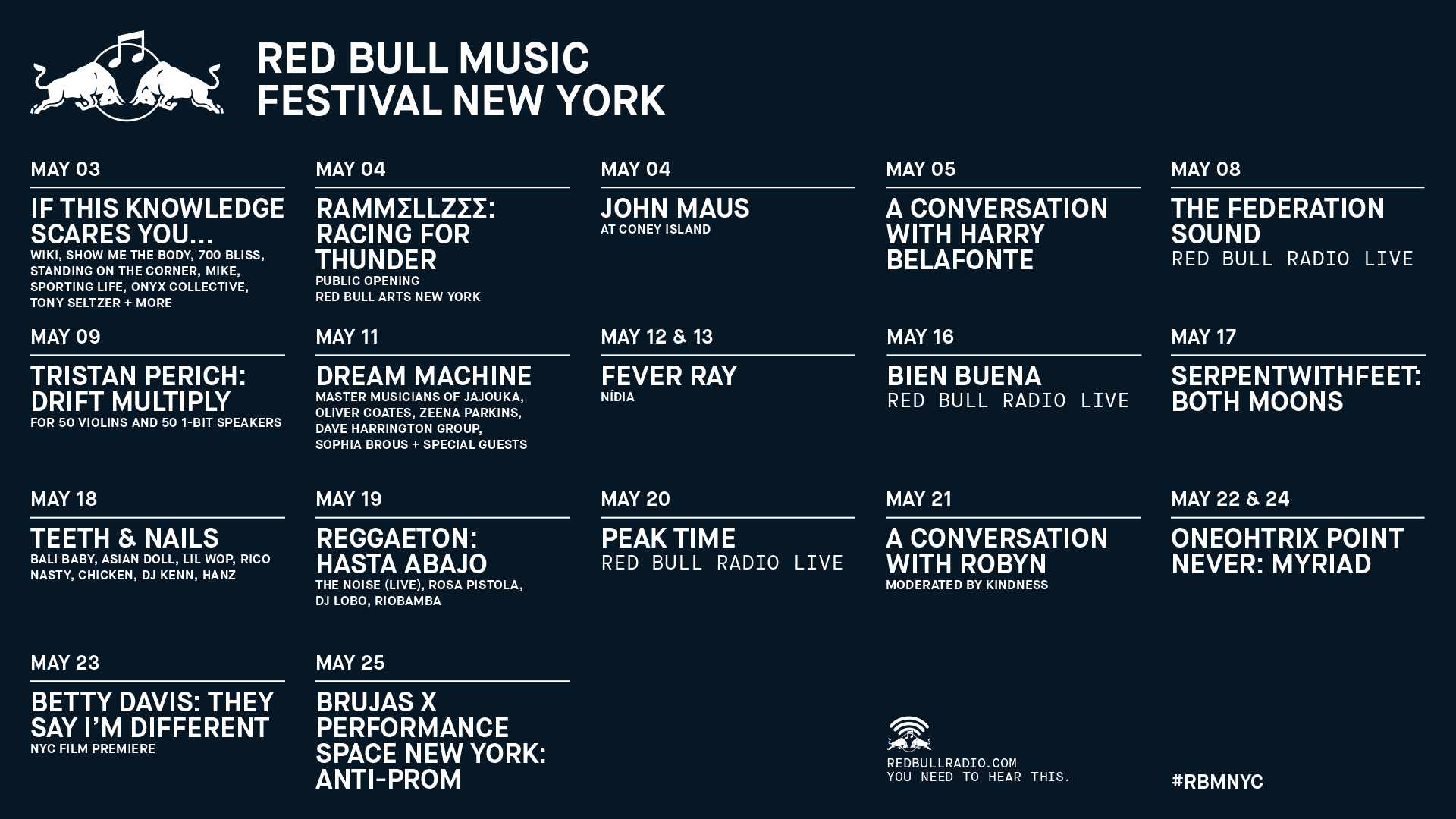 Red Bull Music Festival NY 2018 Lineup: Robyn, John Maus, Fever Ray, Oneohtrix Point Never, and More