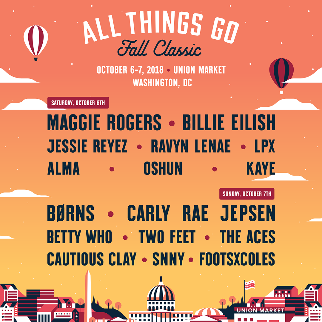 2018 All Things Go Fall Classic Lineup: Carly Rae Jepsen, Maggie Rogers, BØRNS, and More