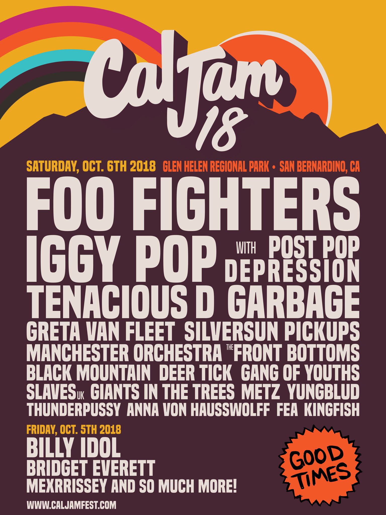 Foo Fighters Announce 2018 Cal Jam Lineup