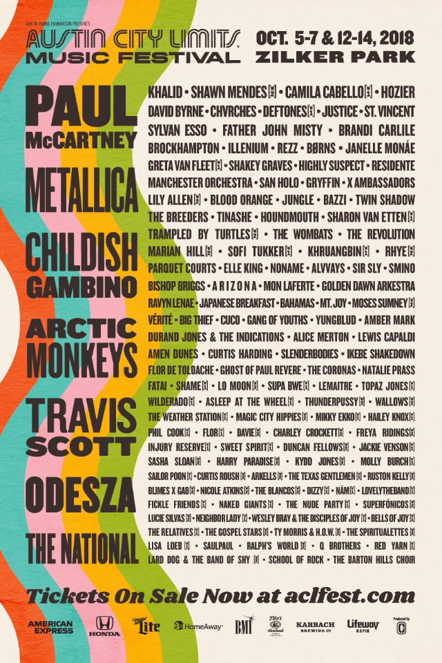 austin city limits announce 2018 lineup