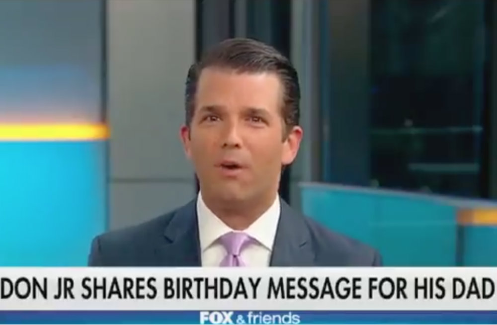 Donald Trump Jr Wishes Dad Happy Birthday on Fox & Friends