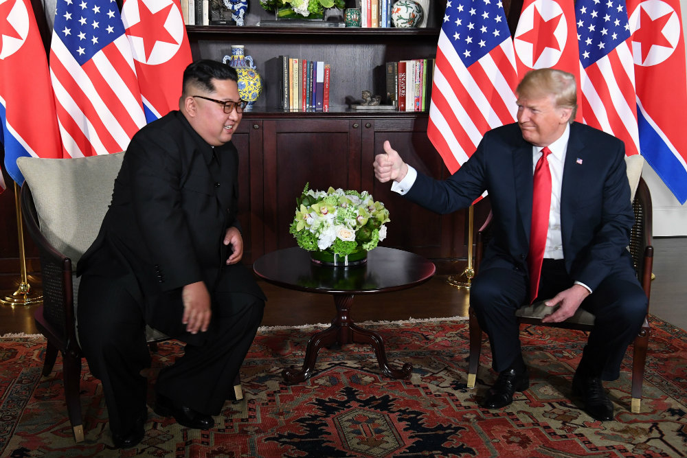 Trump Thumbs Up Kim Jong Un