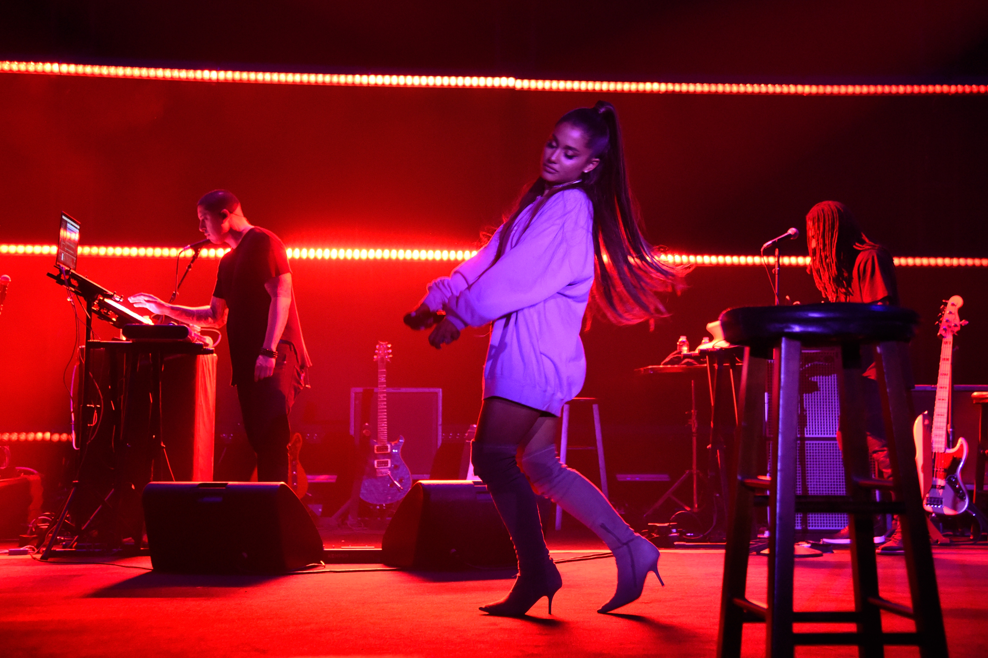 Ariana Grande performs in Los Angeles.