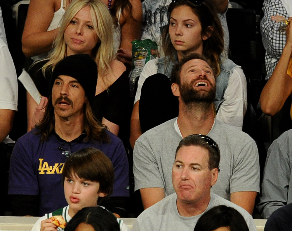 Anthony Kiedis and Aaron Eckhardt at NBA Finals 2010