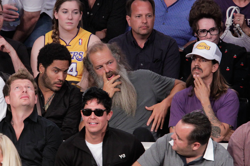 Anthony Kiedis With Celebrity Guests at Lakers Games Over the Years
