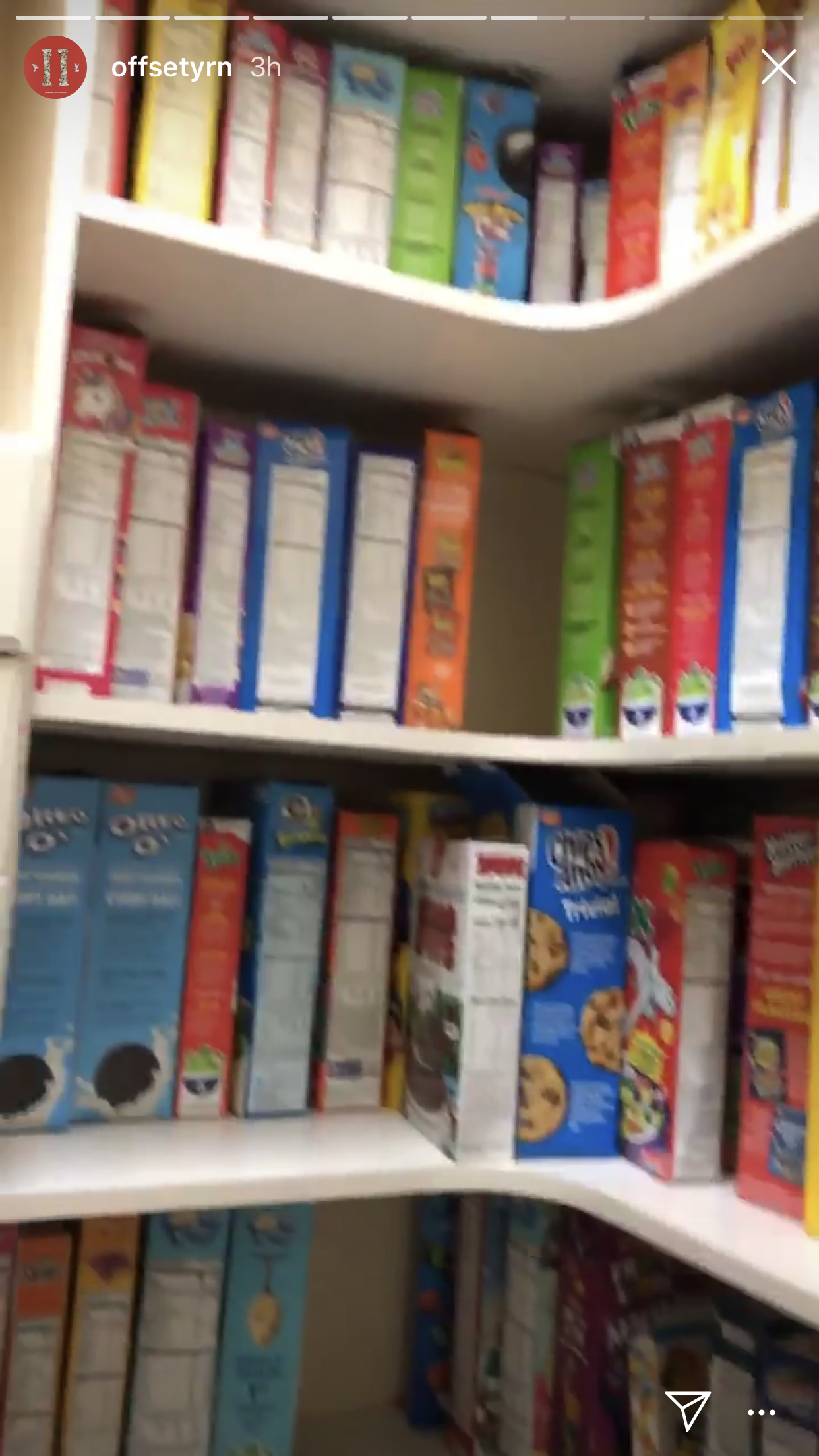 Offset Has an Incredible Amount of Cereal in His House