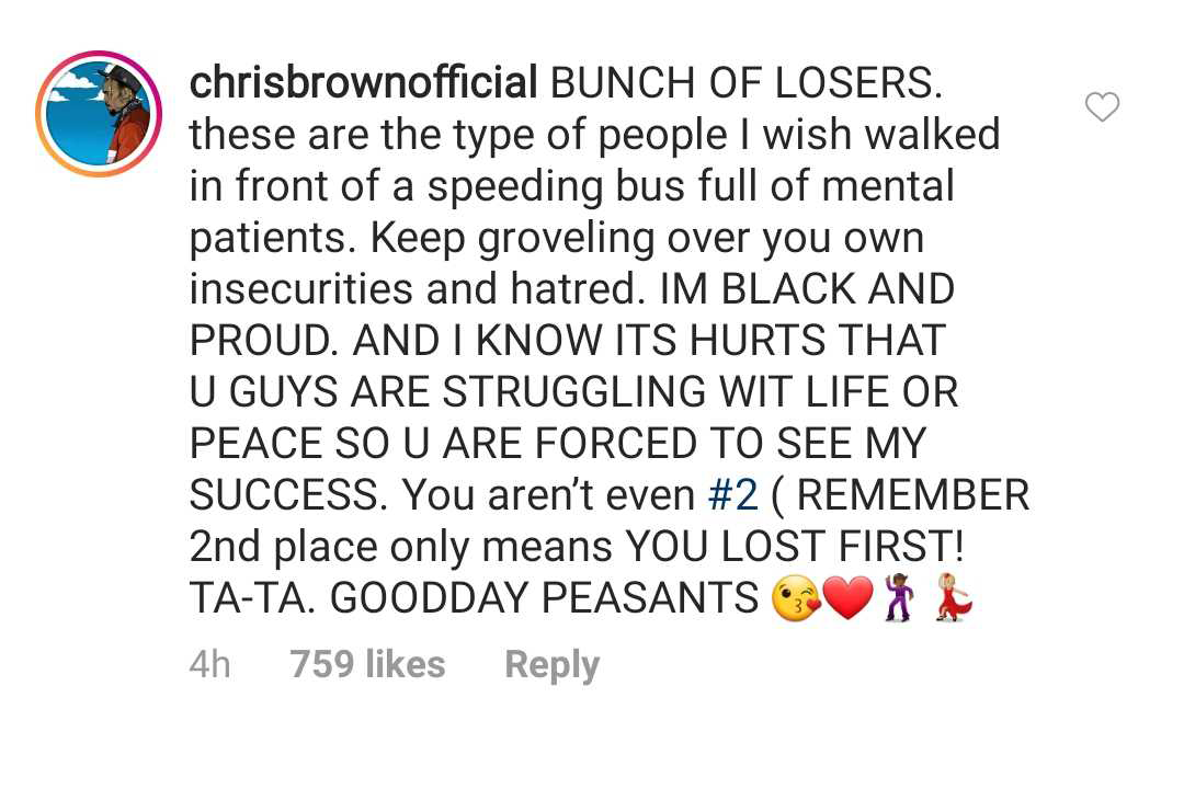 Chris Brown Responds to Chvrches: 