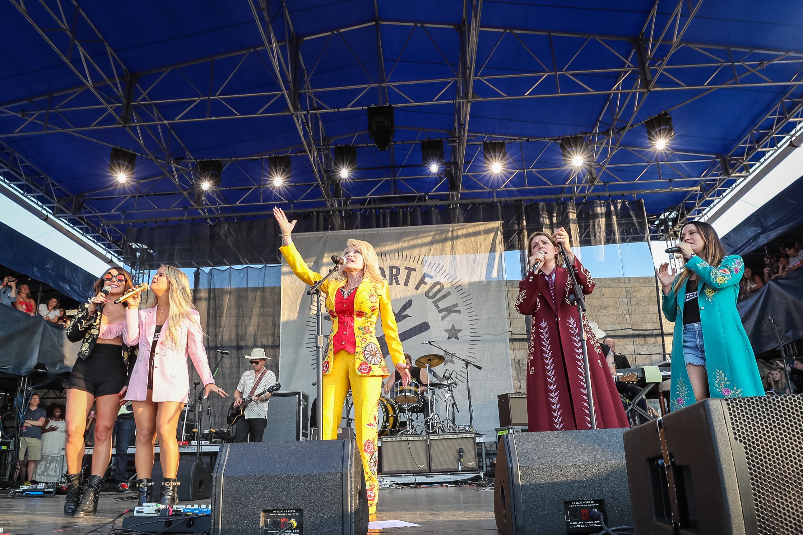 Dolly Parton Performs With Brandi Carlile and the Highwomen at Newport