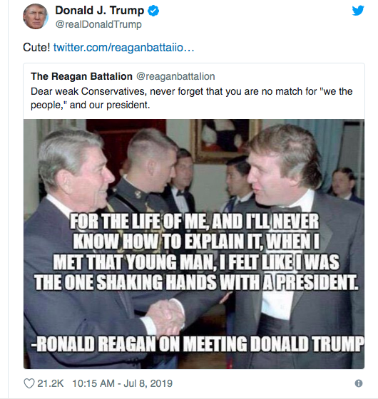 Donald Trump Retweeted an Incredibly Fake-Ass Reagan Quote About Himself