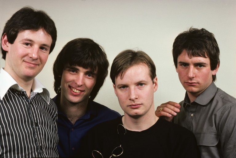Photo of XTC and Colin MOULDING and Dave GREGORY and Andy PARTRIDGE and Terry CHAMBERS
