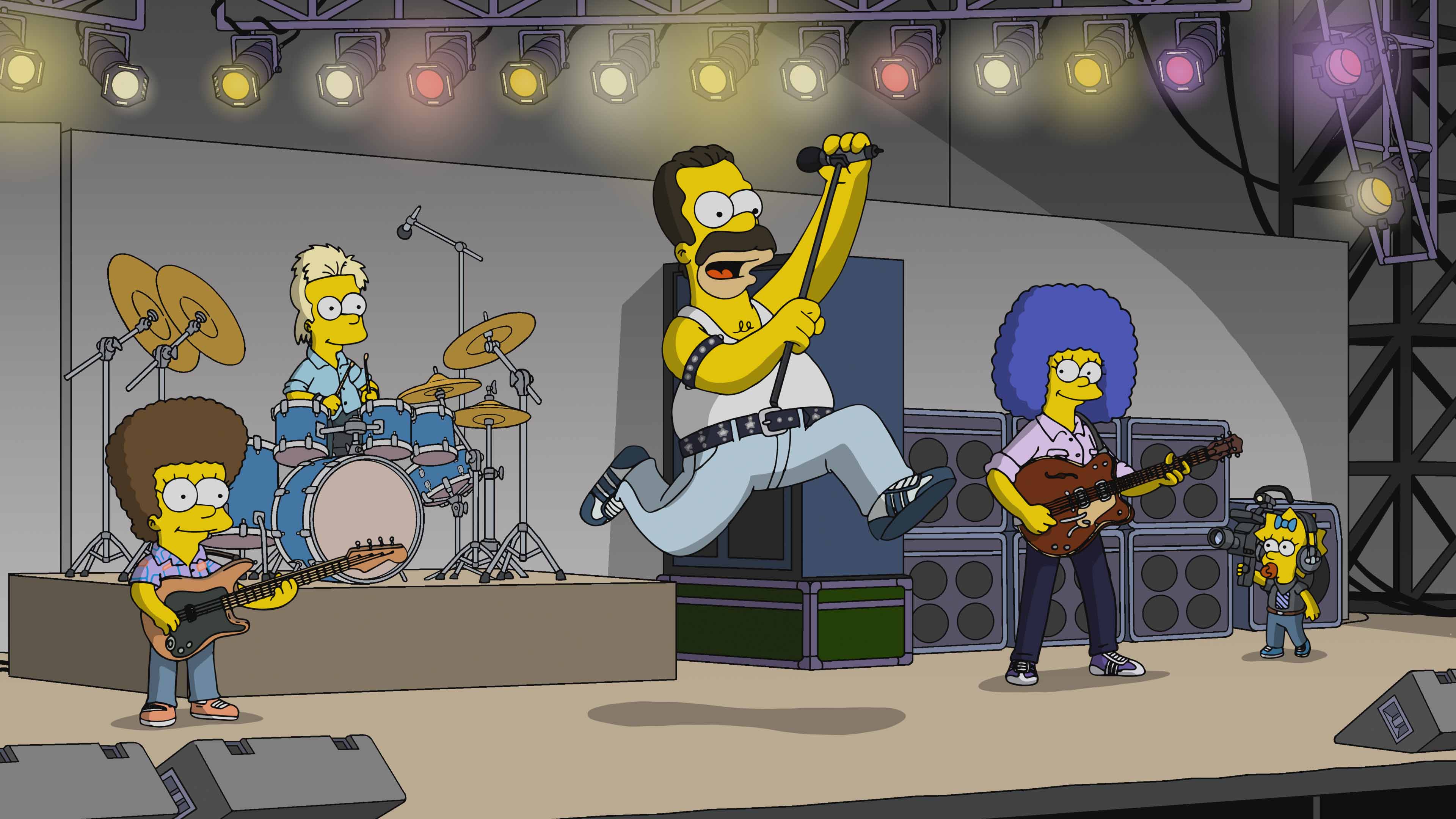 Homer Simpson as Freddie Mercury on The Simpsons