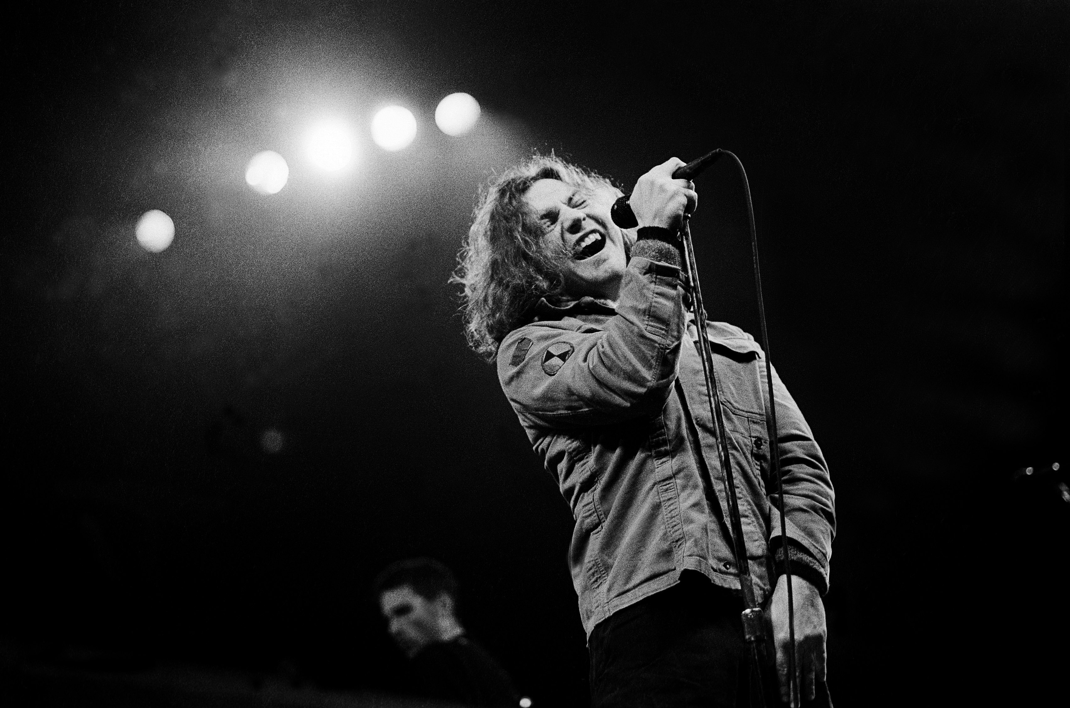 Eddie Vedder of Pearl Jam performing in 1994