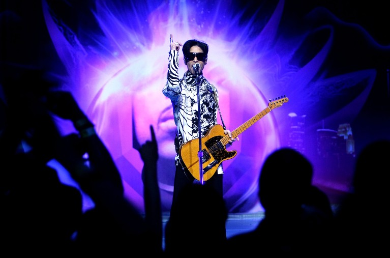 Prince performing in 2009