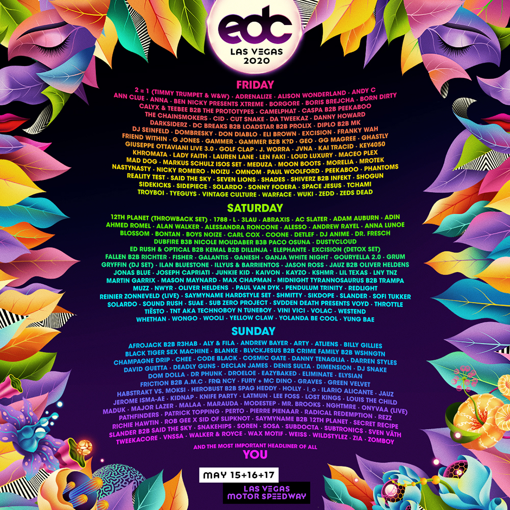 Electric Daisy Carnival 2020 lineup