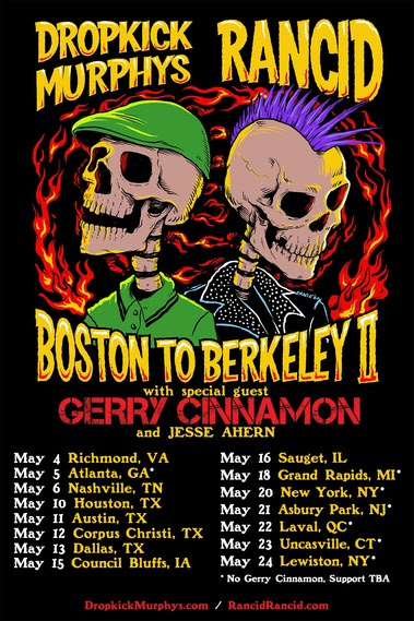 Rancid and Dropkick Murphys to Embark on Boston to Berkeley II Tour