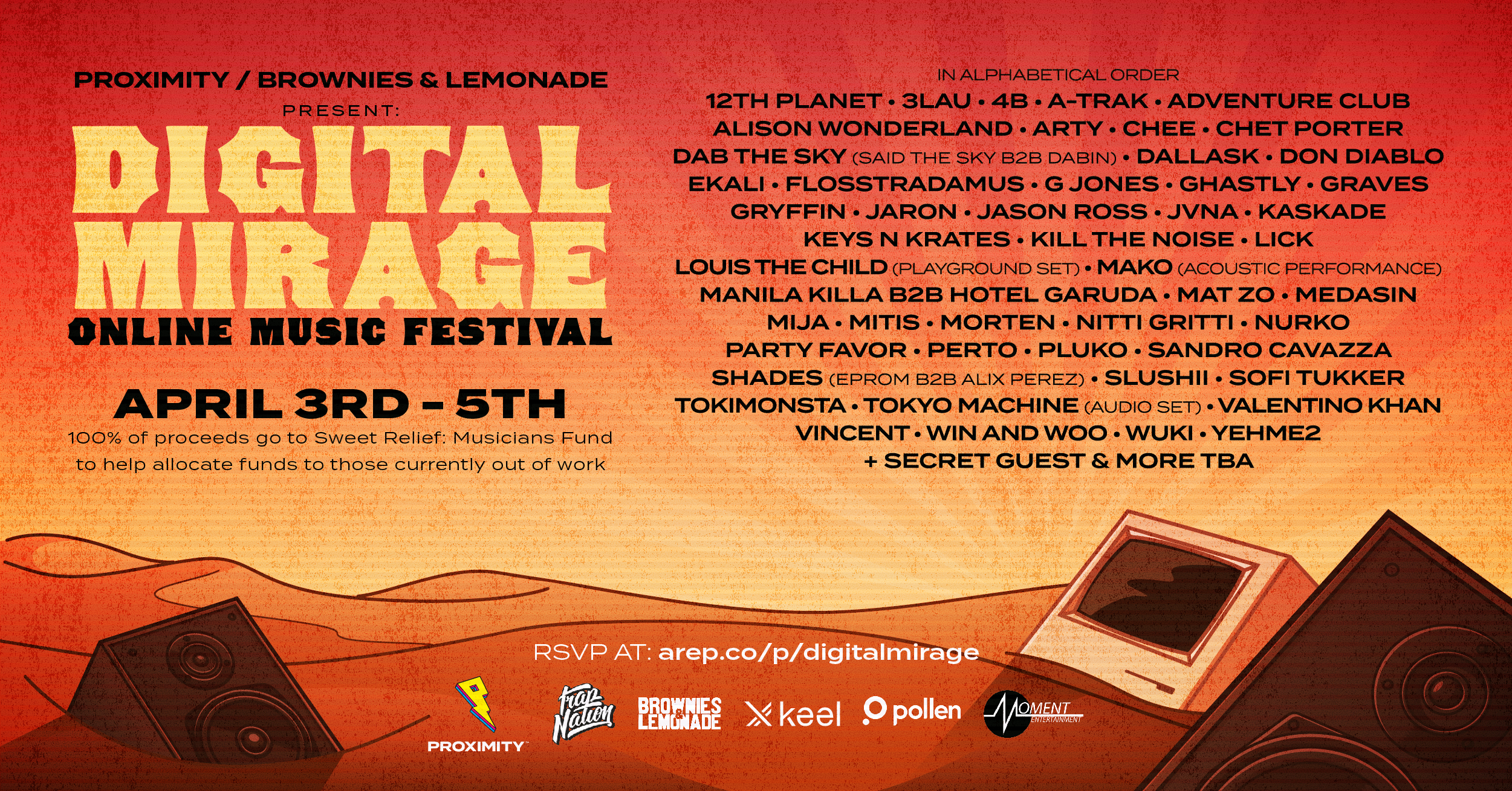 Proximity and Brownies & Lemonade Announce Digital Mirage Online Music Festival