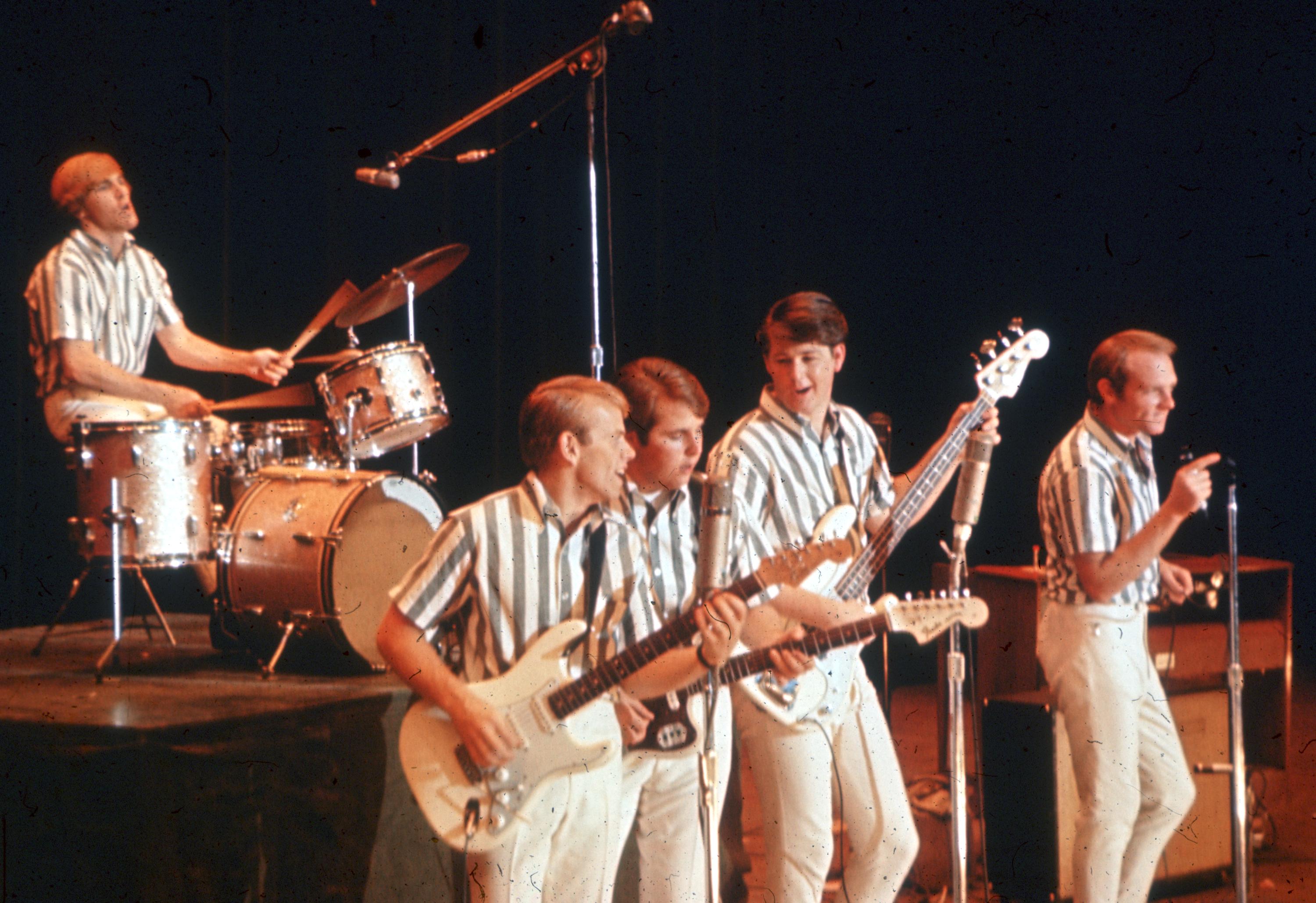 Beach Boys Perform In Striped Shirts
