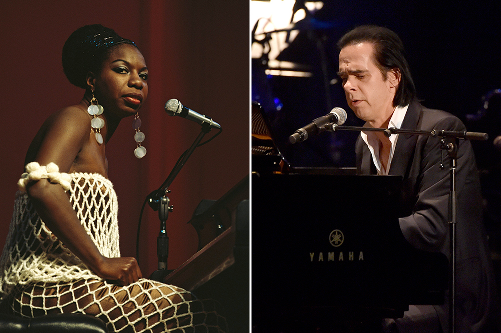 Nina Simone and Nick Cave Sitting at Pianos