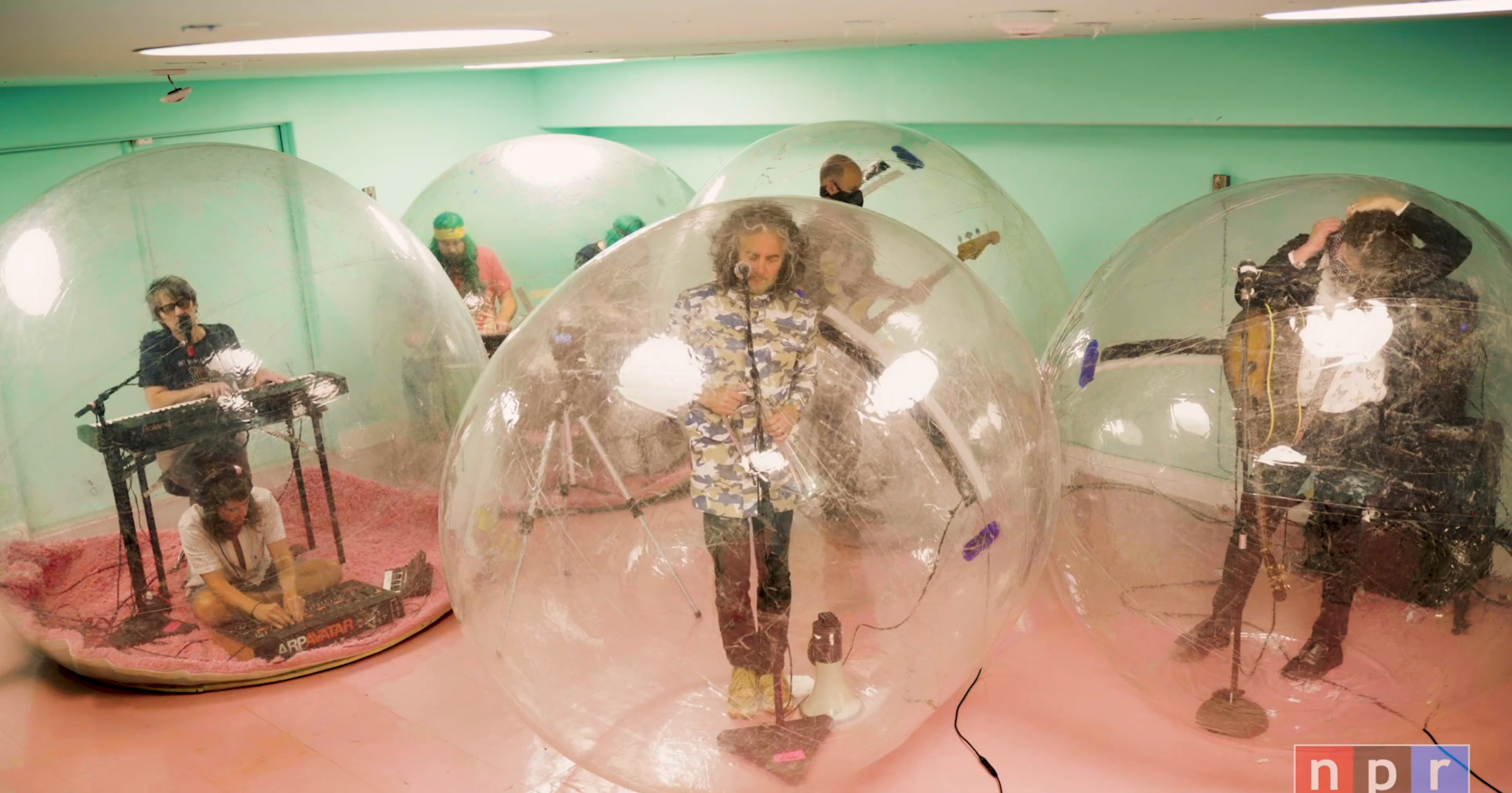 Flaming Lips Play 'Tiny Desk' Show Inside Their Bubbles
