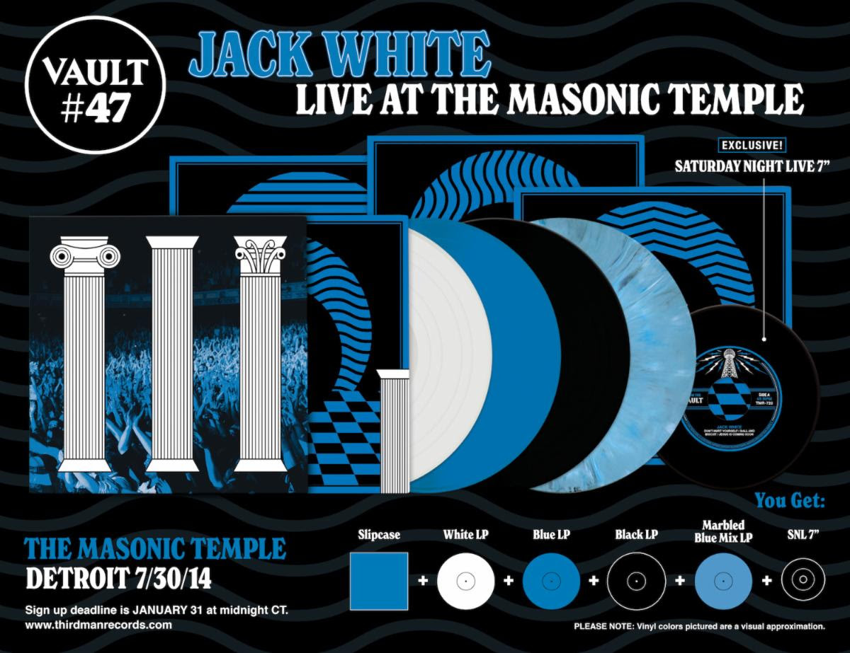 Jack White's 2014 Detroit Theater Show to Be Released on Vinyl