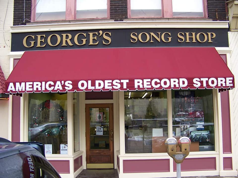 This is a photo of America's oldest record store. George's Song Shop