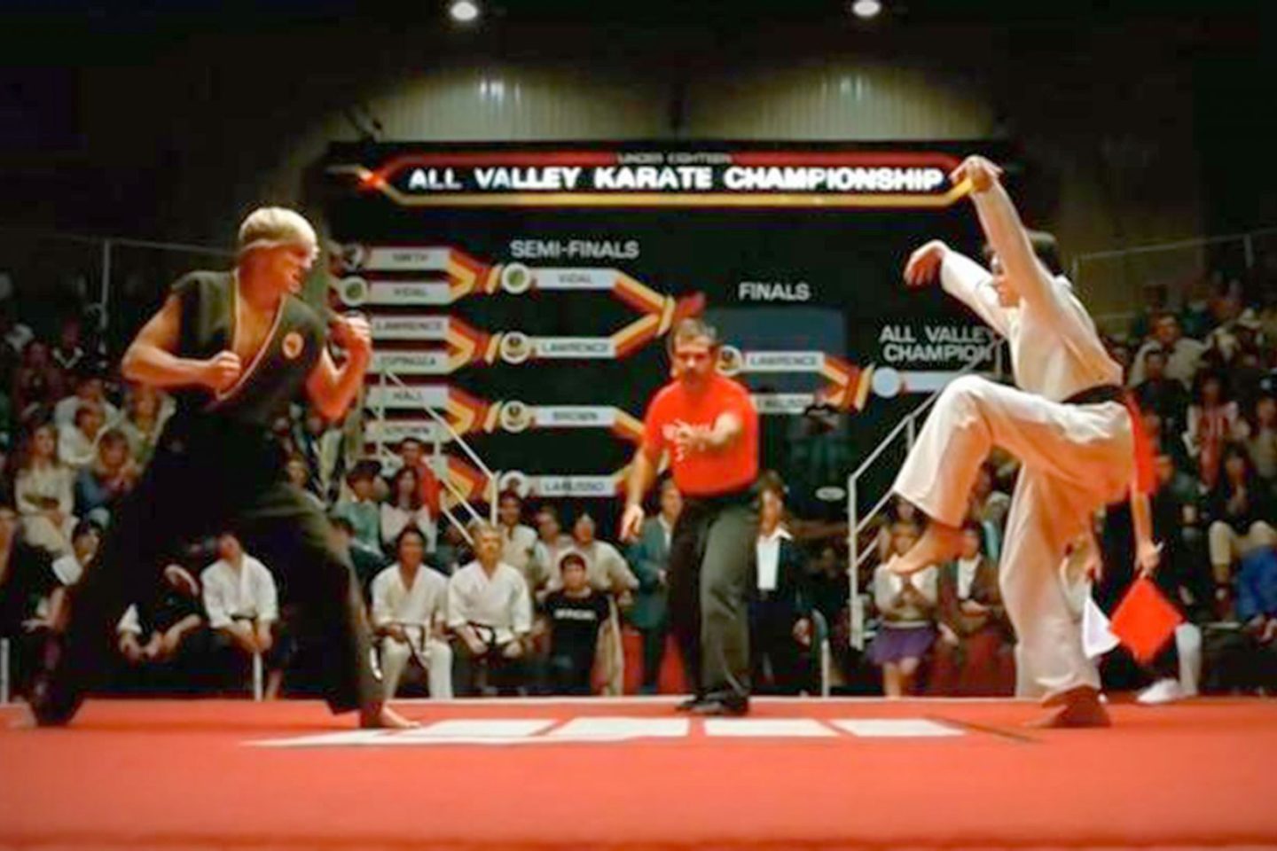 This is a photo of Karate Kid. Crane kick