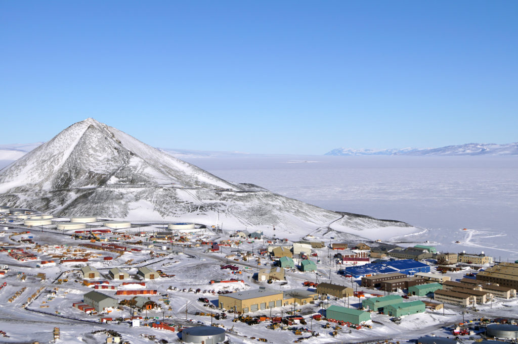 This is a photo of Antarctica. McMurdo Station
