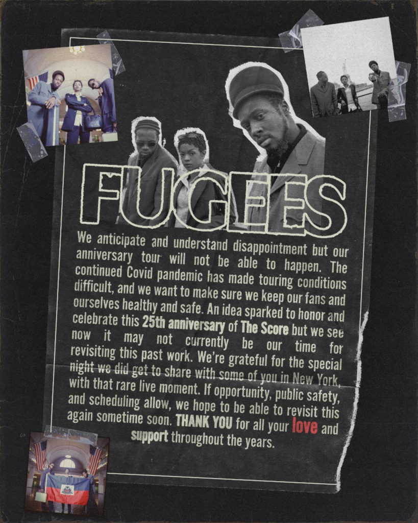 Fugees tour canceled 