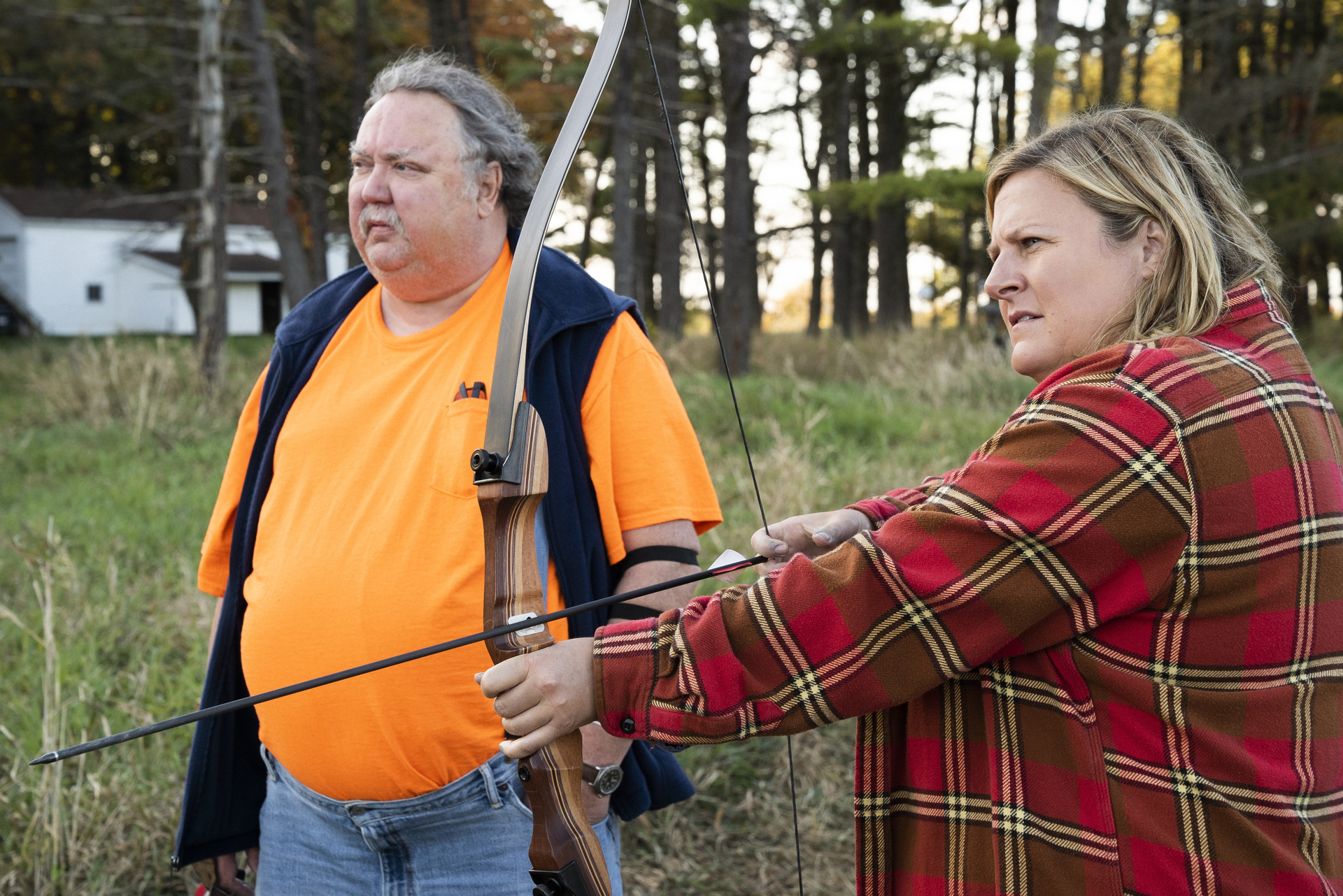 This is an image of Bridget Everett and Mike Hagerty