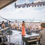 Allison Russell performing at the 2021 Newport Folk Festival.