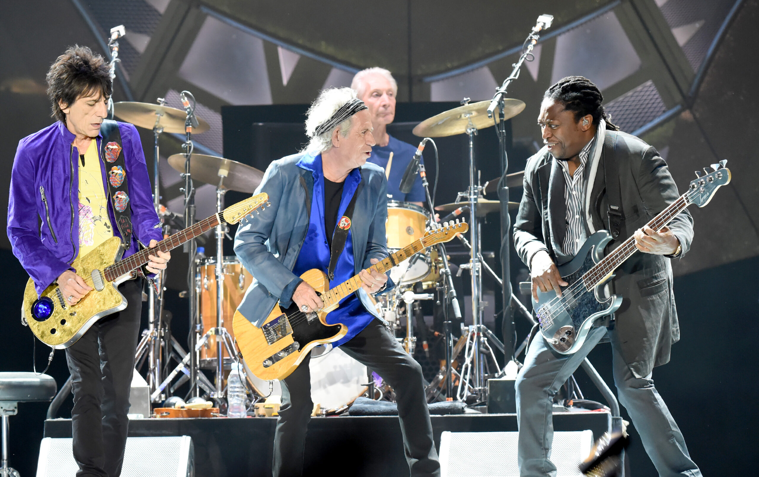 Darryl Jones on tour with The Rolling Stones on May 24, 2015.  (Credit: Jeff Kravitz/FilmMagic)