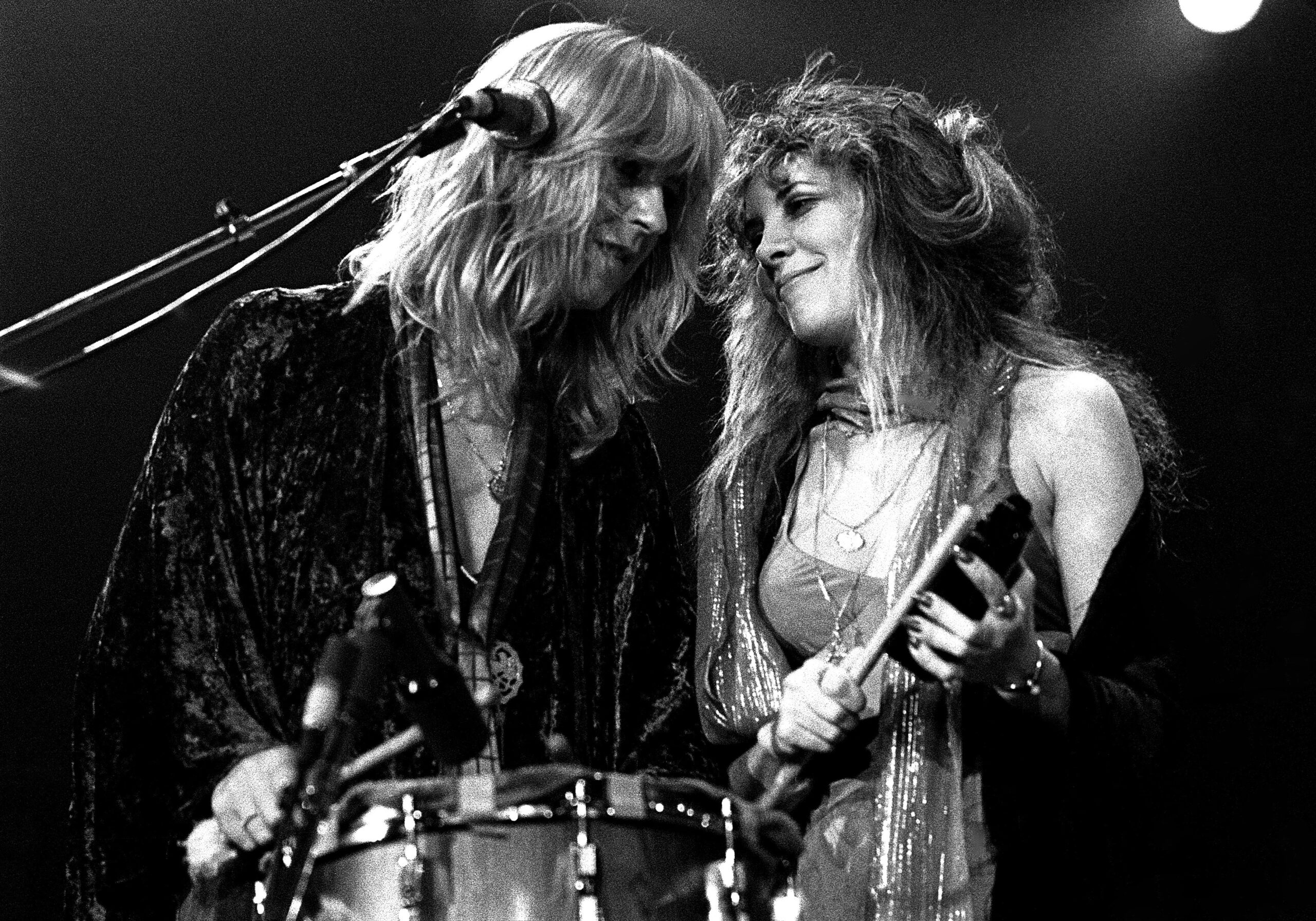 Christine McVie and Stevie Nicks perform at The Omni Coliseum in Atlanta on June 1, 1977.  (Photo: Rick Diamond / Getty Images)