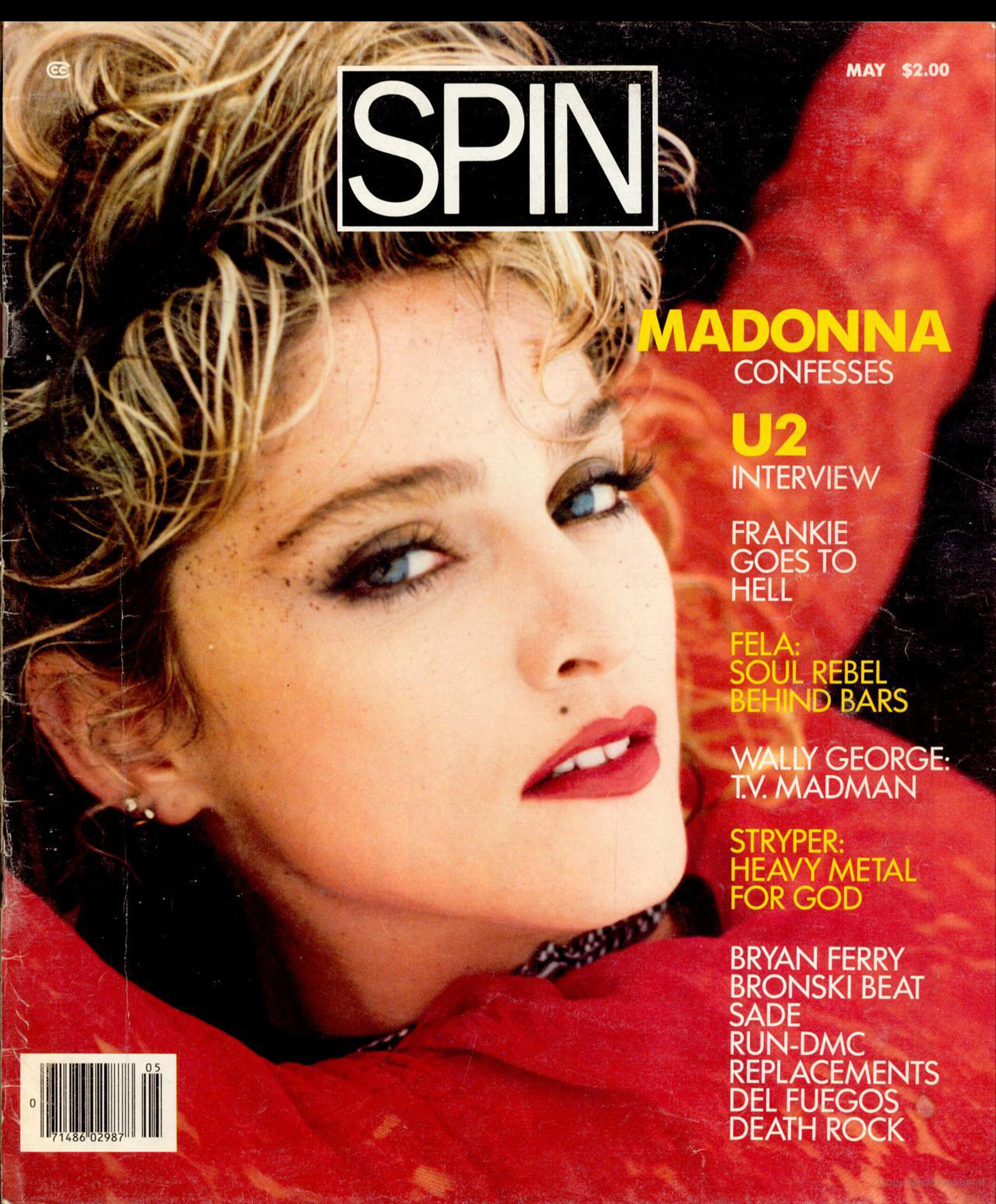 SPIN May 1985 Cover Madonna