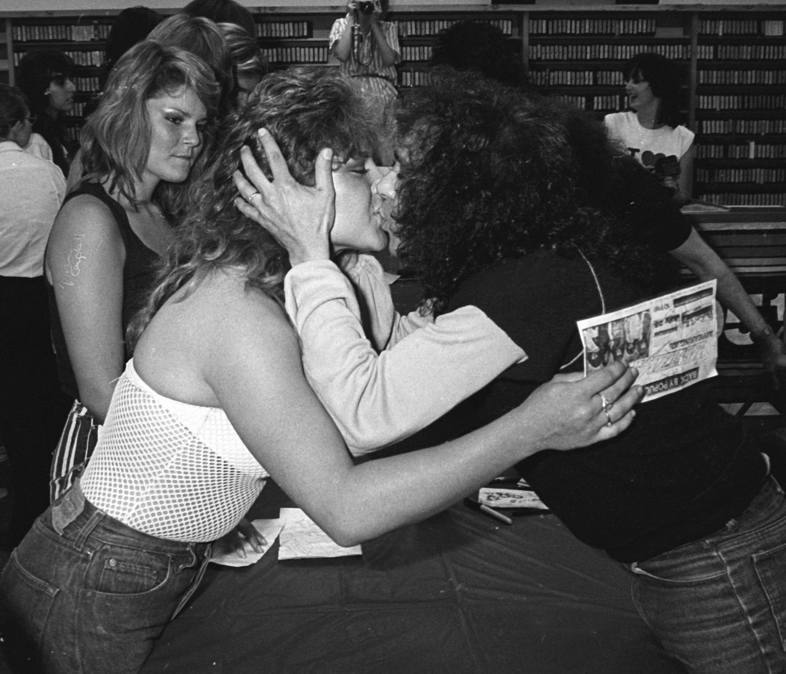 Musician Ronnie James Dio attends Ronnie James Dio Autograph Session on July 18, 1984 at Warehouse Records in Glendora, California. (Photo by Ron Galella, Ltd./Ron Galella Collection via Getty Images)