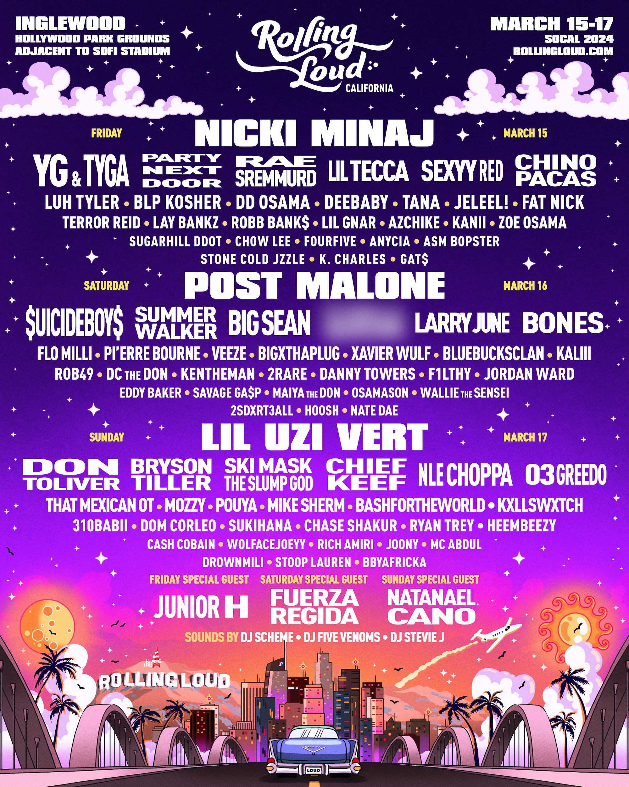 Rolling Loud California 2024 Nicki Minaj, Post Malone To Headline