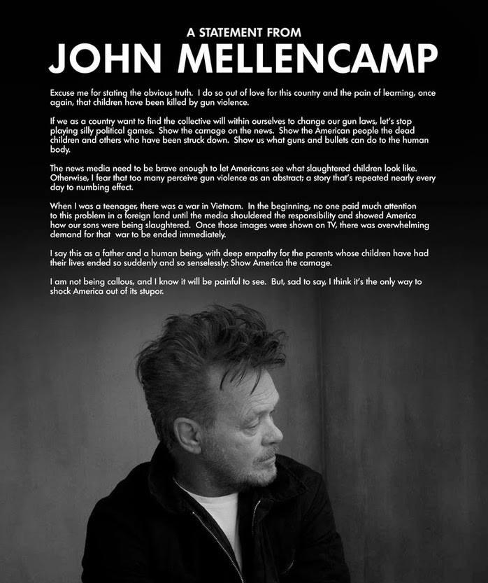 John Mellencamp gun control statement