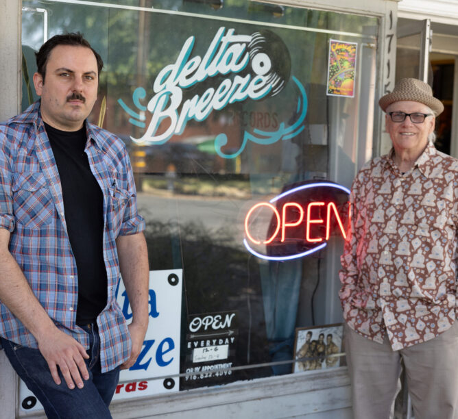 Ben Johnson and Rick Daprato, owners of Delta Breeze Records. (All photos credited to Spencer Knight)