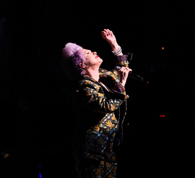 Cyndi Lauper performs after the 'Let the Canary Sing' premiere during the 2023 Tribeca Festival at Beacon Theatre on June 14, 2023 in New York City. (Credit: Theo Wargo/Getty Images for Tribeca Festival)