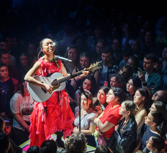 BIRMINGHAM, ENGLAND - MARCH 31: Griff performs at The O2 Institute Birmingham on March 31, 2024 in Birmingham, England. (Photo by Katja Ogrin/Redferns)