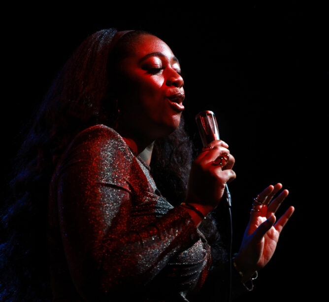 Samara Joy performed during Investiture Week of Jackson State’s Thirteen President Dr. Marcus Thompson, on Wednesday, September 11, 2024, on the campus of JSU in Rose E. McCoy Auditorium.. (Credits: Charles A. Smith/Jackson State University via Getty Images)