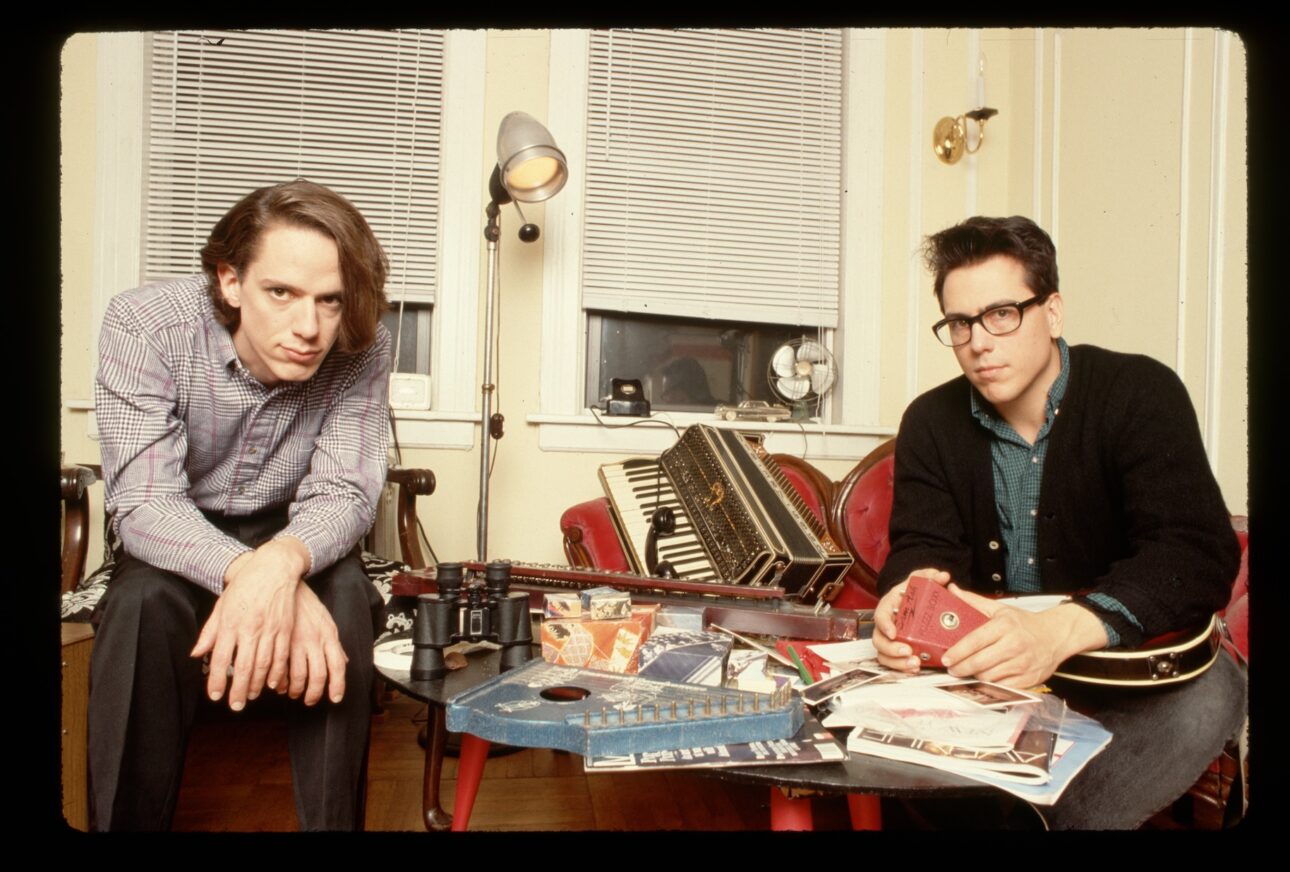 John Flansberg (right, guitarist) and John Linnell (accordionist) of They Might Be Giants. (Credit: Lynn Goldsmith/Corbis/Getty Images)