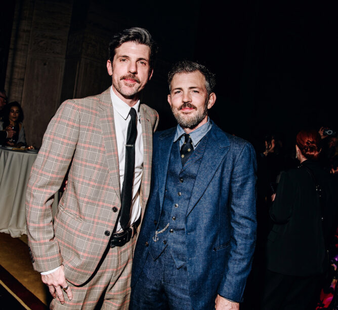 Seth and Scott Avett on the opening night of the new Broadway musical 'Swept Away,' November 19, 2024. (Credit: Nina Westervelt)