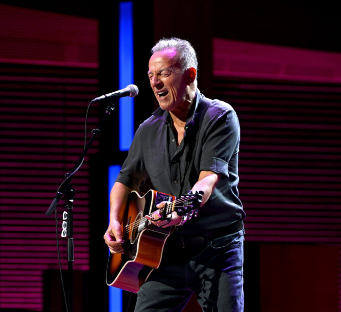 Bruce Springsteen performs during the 18th Annual Stand Up For Heroes Benefit Presented By Bob Woodruff Foundation And New York Comedy Festival at David Geffen Hall on November 11, 2024 in New York City. (Credit: Valerie Terranova/Getty Images for Bob Woodruff Foundation)