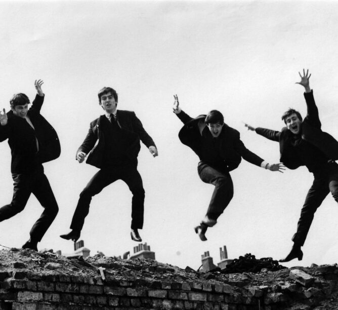 The Beatles, April 1963; L-R: Ringo Starr, George Harrison, Paul McCartney, John Lennon Credit: Fiona Adams/Redferns)