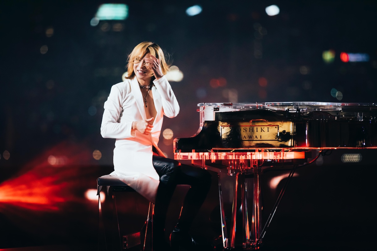 Yoshiki in concert (Credit: YSK Entertainment)